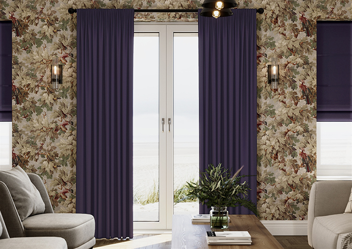Kyoto Faux Silk, Berry - Made to Measure Curtains - Image 3